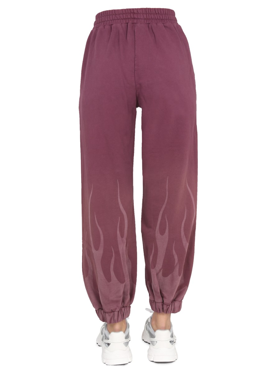 VISION OF SUPER PANTALONI "CORROSIVE FLAMES" IN COTONE