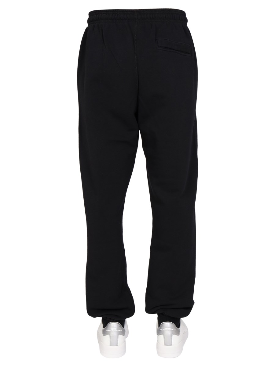 MARCELO BURLON COUNTY OF MILAN PANTALONI DI FELPA DI COTONE CON RICAMO LOGO