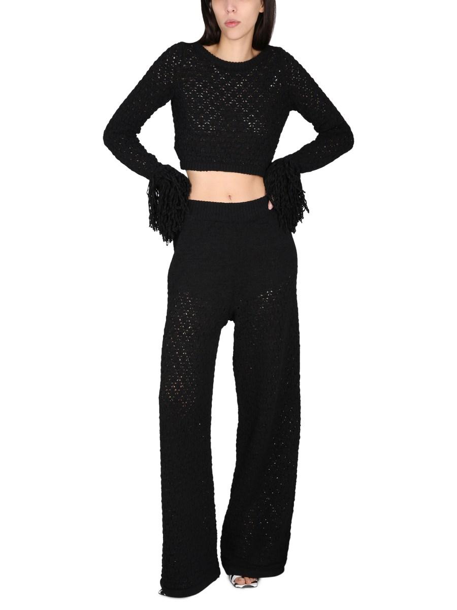 ROTATE BIRGER CHRISTENSEN PANTALONI IN MAGLIA STRUTTURATA