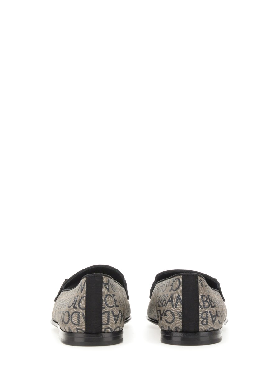 DOLCE & GABBANA PANTOFOLA IN JACQUARD CON ETICHETTA LOGO