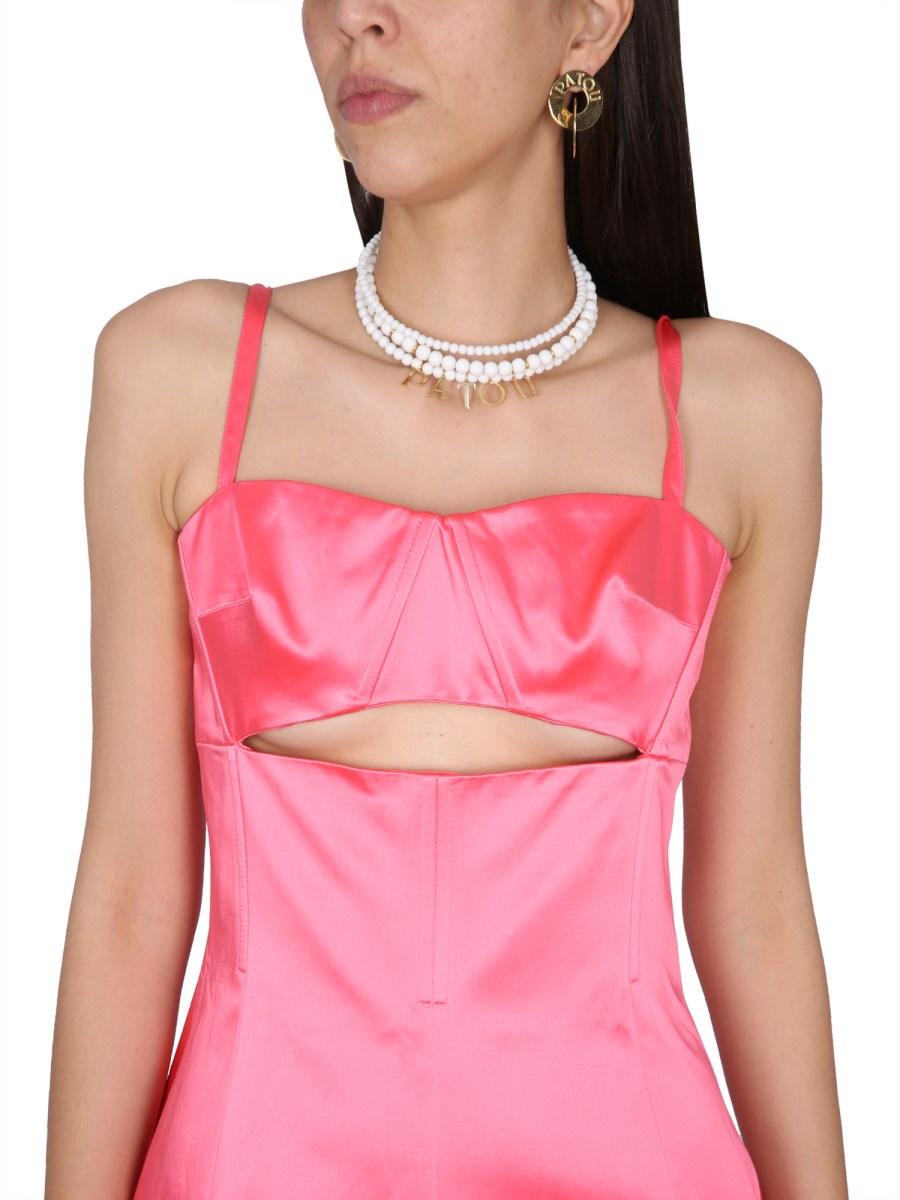 PATOU ABITO CON DETTAGLI CUT-OUT IN RASO