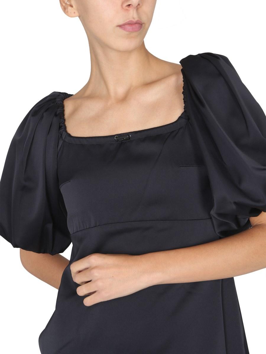 PATOU ABITO MINI IN NYLON CON MANICHE A PALLONCINO