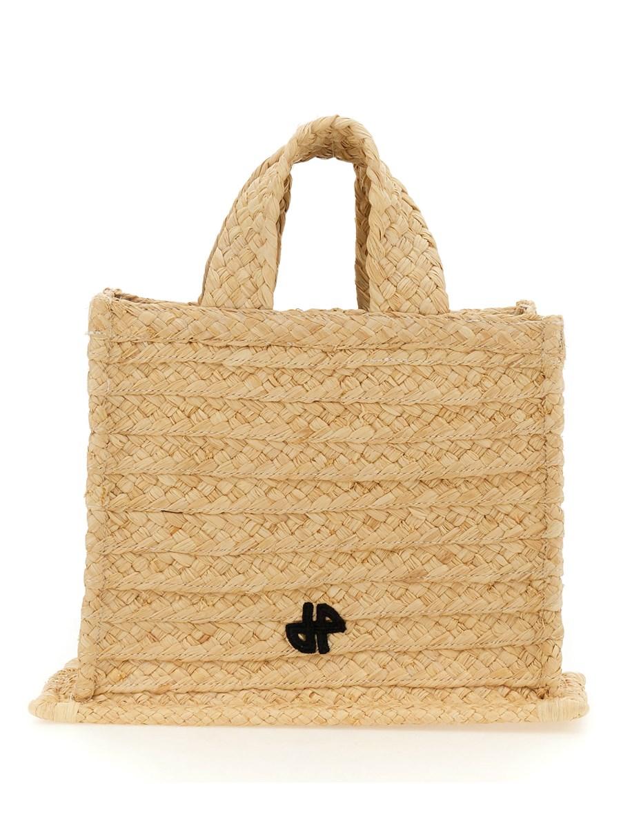 PATOU BORSA TOTE "PATOU" SMALL IN RAFIA