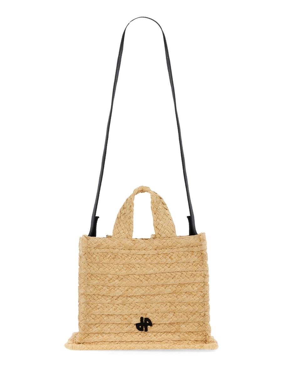 PATOU BORSA TOTE "PATOU" SMALL IN RAFIA