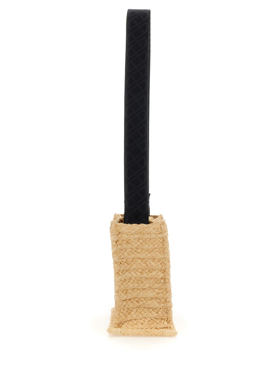 PATOU BORSA TOTE "PATOU" SMALL IN RAFIA