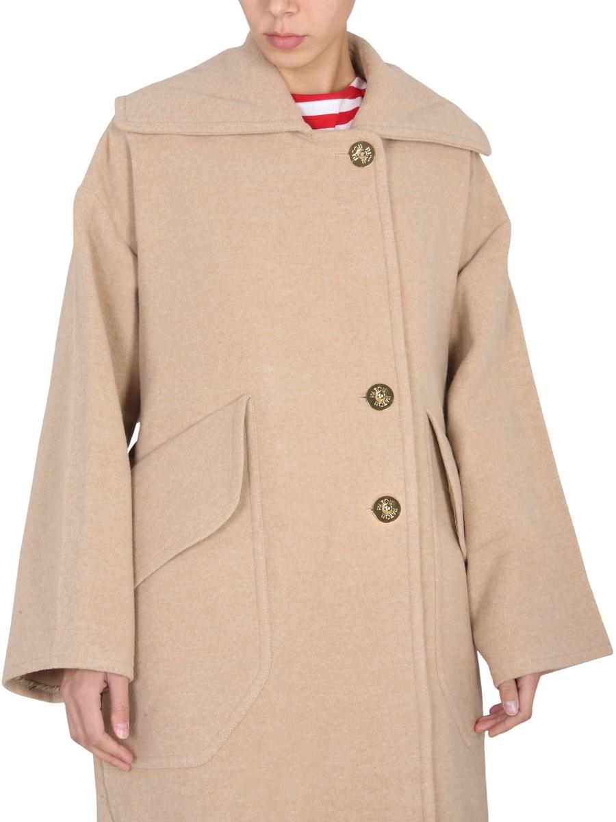 PATOU CAPPOTTO MAXI IN LANA DOUBLE FACE