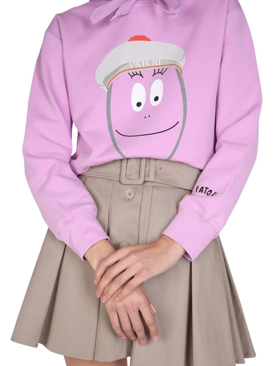 PATOU FELPA "BARBAPATOU" IN COTONE BIOLOGICO