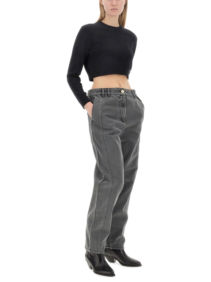 PATOU MAGLIA CROPPED IN LANA E CASHMERE