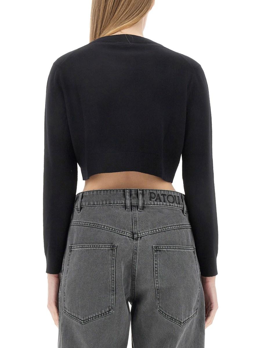 PATOU MAGLIA CROPPED IN LANA E CASHMERE