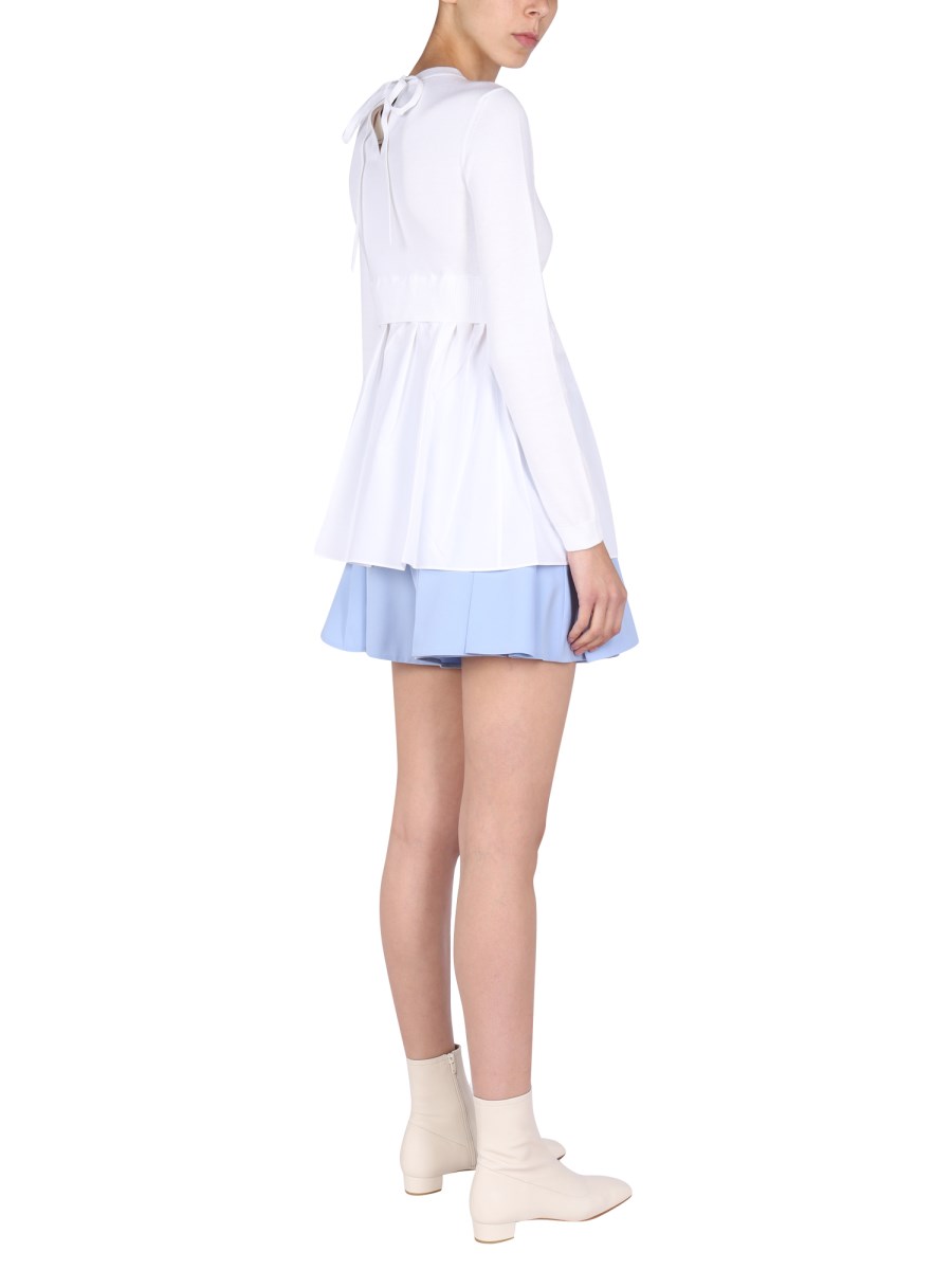 PATOU MAGLIA GIROCOLLO IN COTONE E LANA