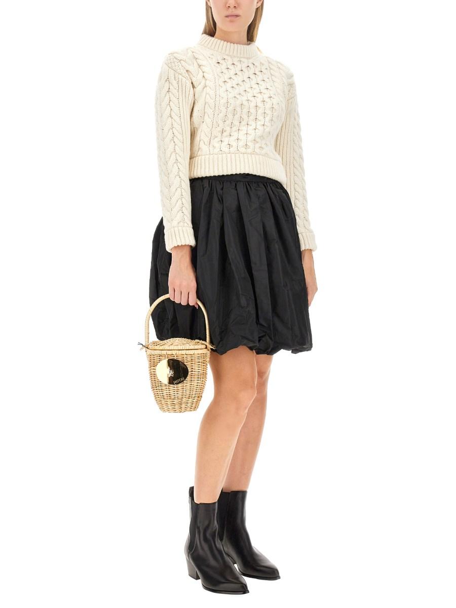 PATOU MAGLIONE INTRECCIATO IN LANA E CASHMERE