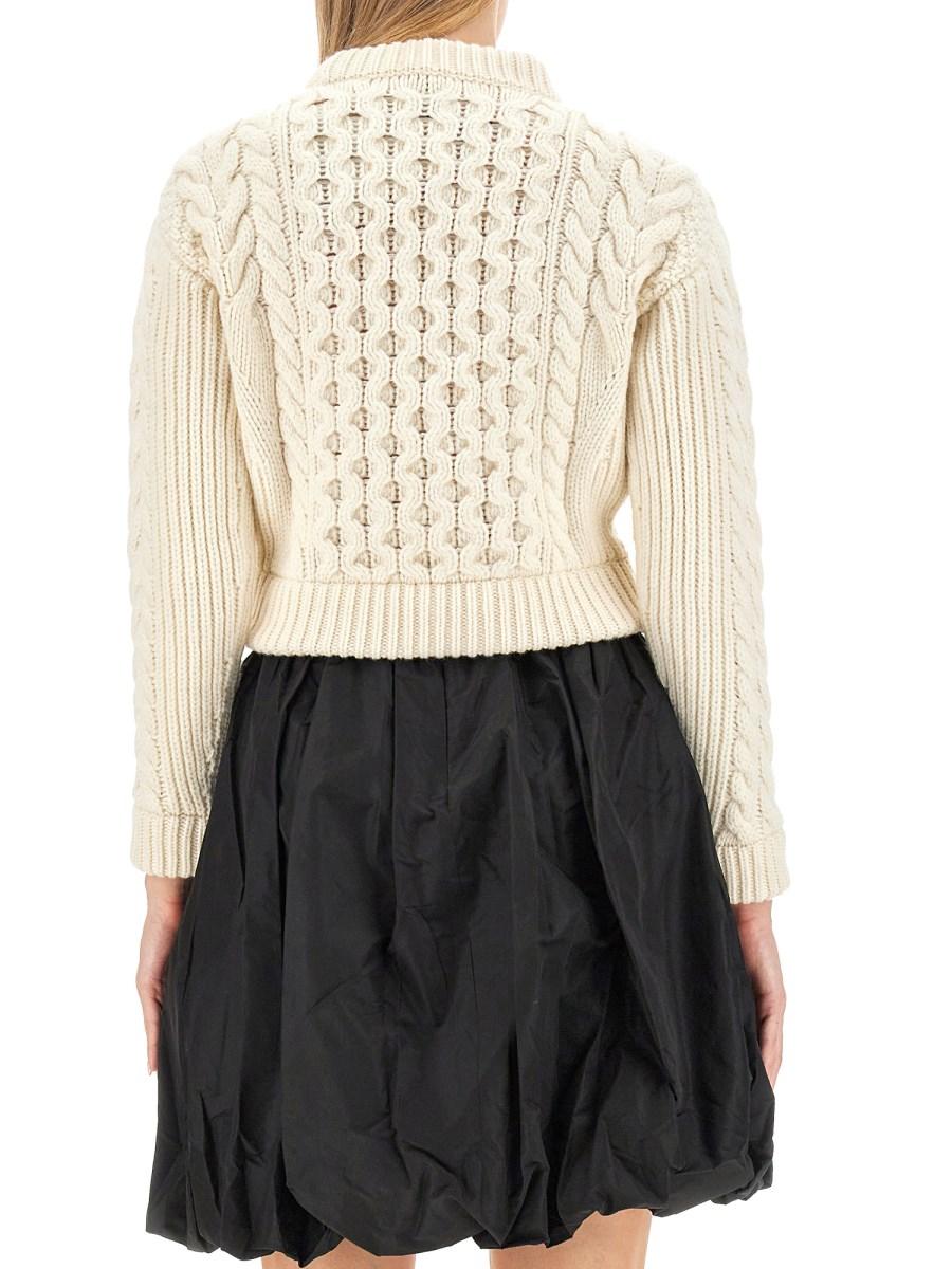 PATOU MAGLIONE INTRECCIATO IN LANA E CASHMERE