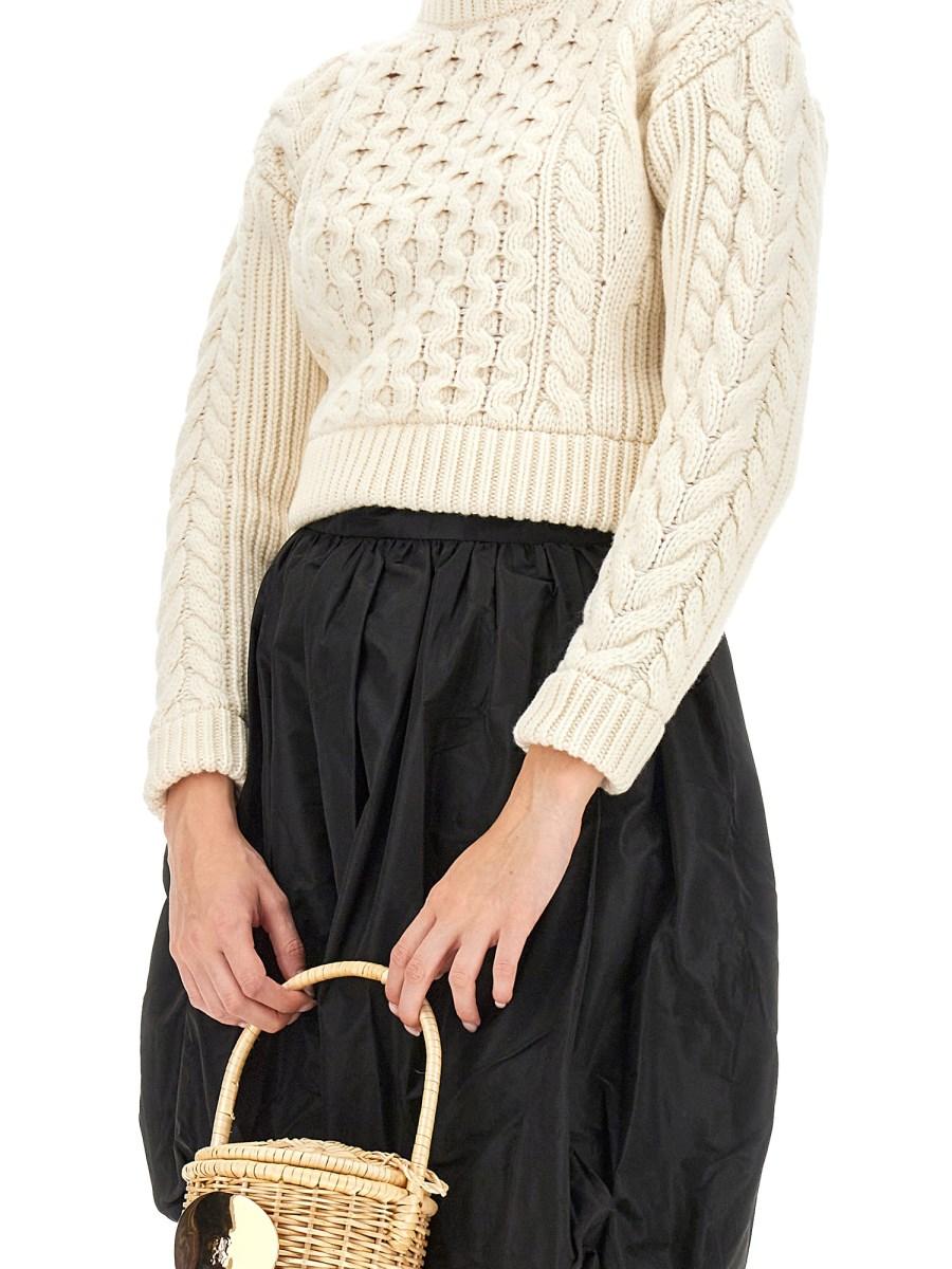 PATOU MAGLIONE INTRECCIATO IN LANA E CASHMERE