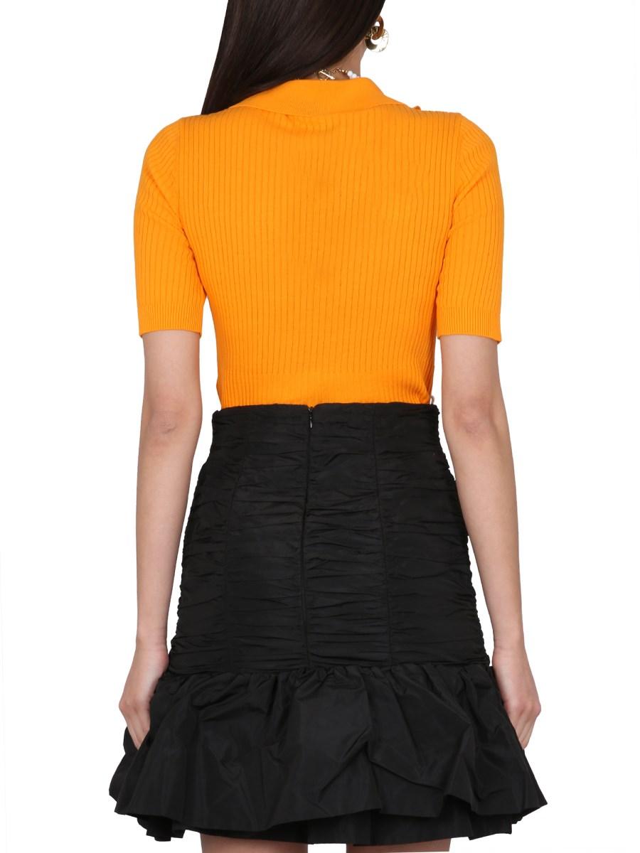 PATOU POLO IN COTONE A COSTINE