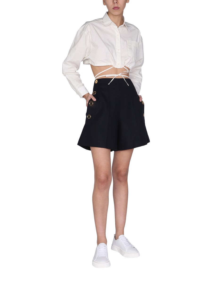 PATOU SHORTS IN LANA A VITA ALTA