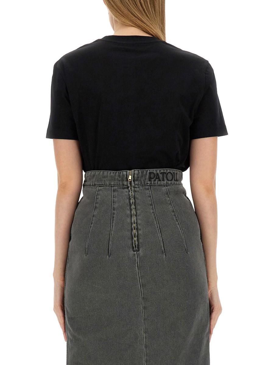 PATOU T-SHIRT IN JERSEY DI COTONE CON STAMPA LOGO