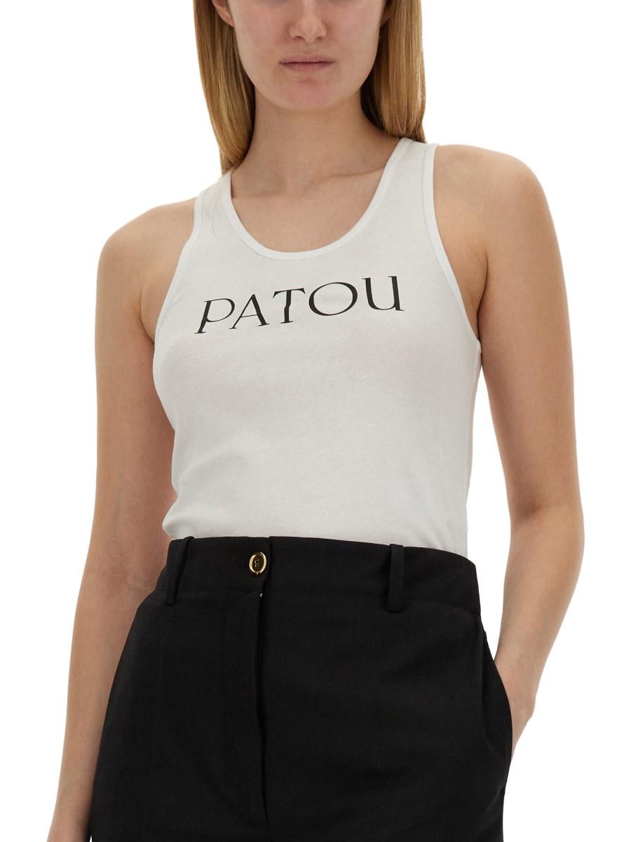 PATOU T-SHIRT IN JERSEY DI COTONE CON STAMPA LOGO