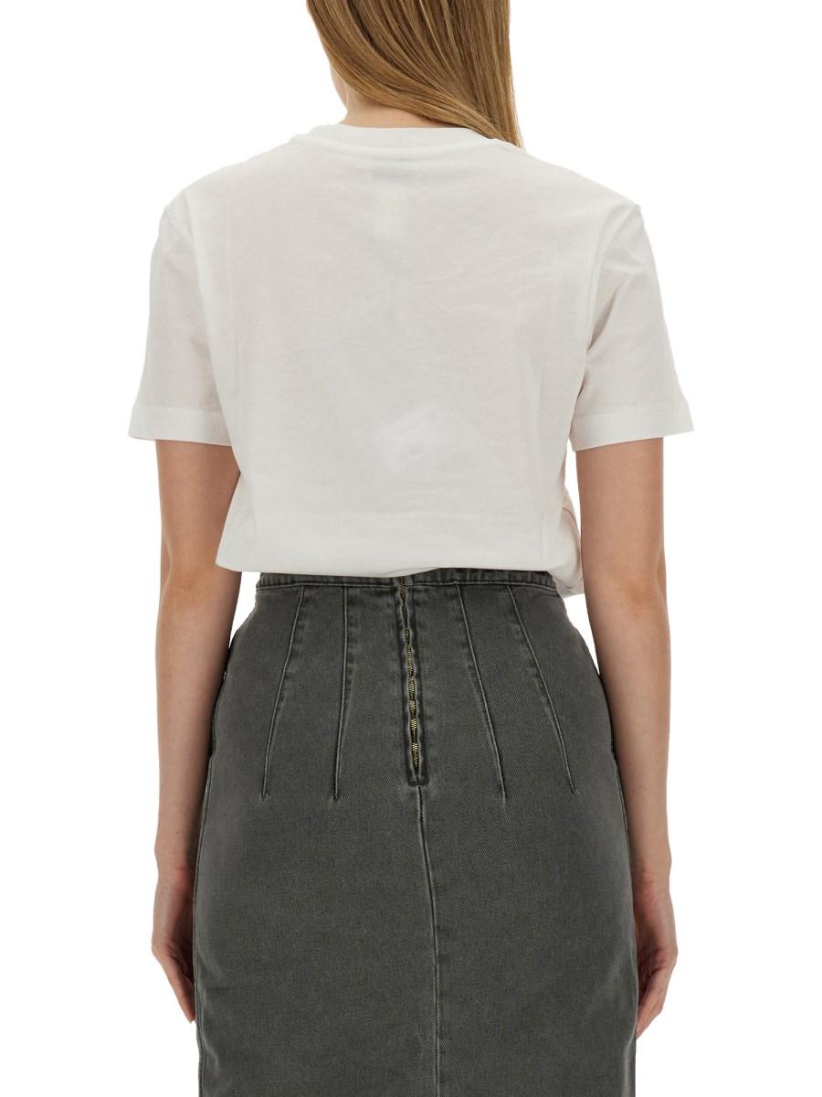 PATOU T-SHIRT IN JERSEY DI COTONE CON STAMPA LOGO