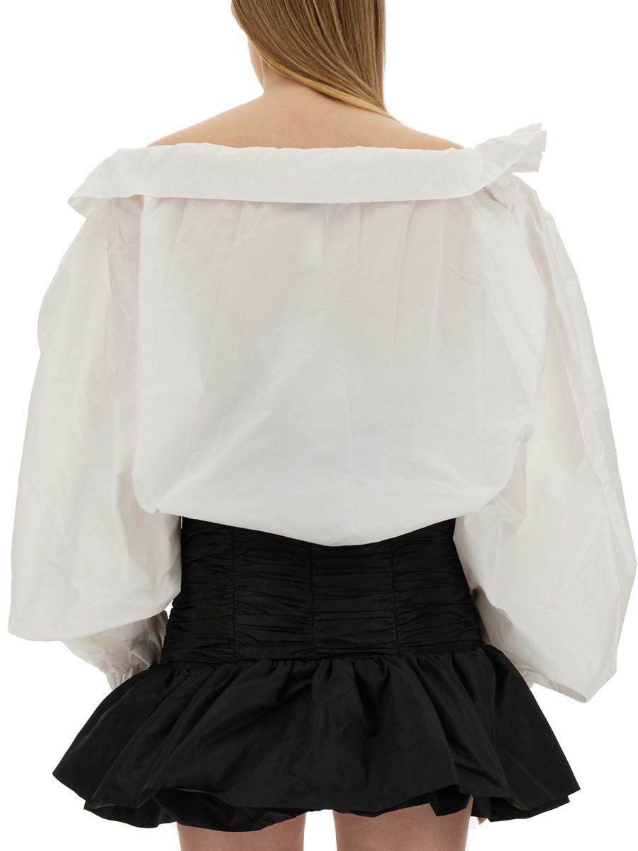 PATOU TOP IN COTONE BIO CON MANICHE A PALLONCINO