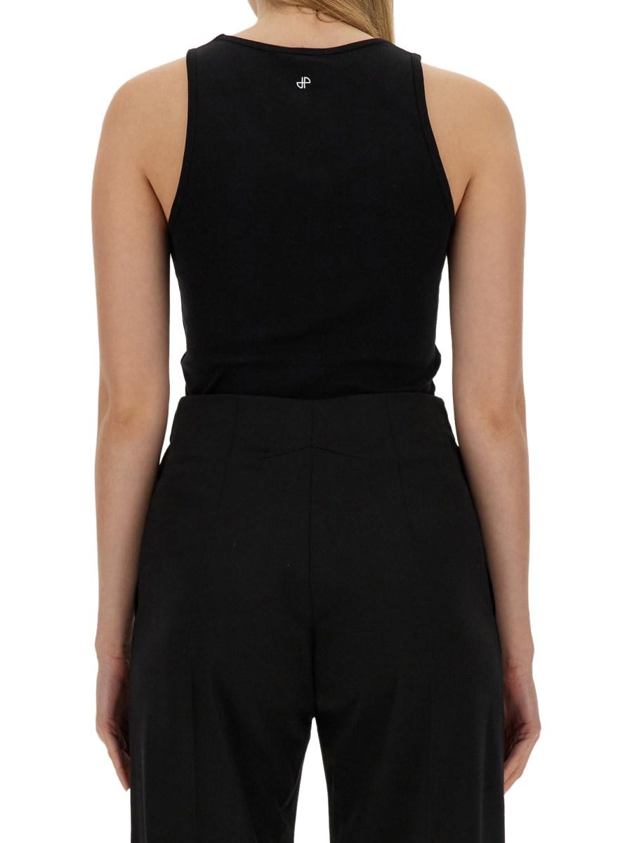 PATOU TOP IN JERSEY DI COTONE CON STAMPA LOGO