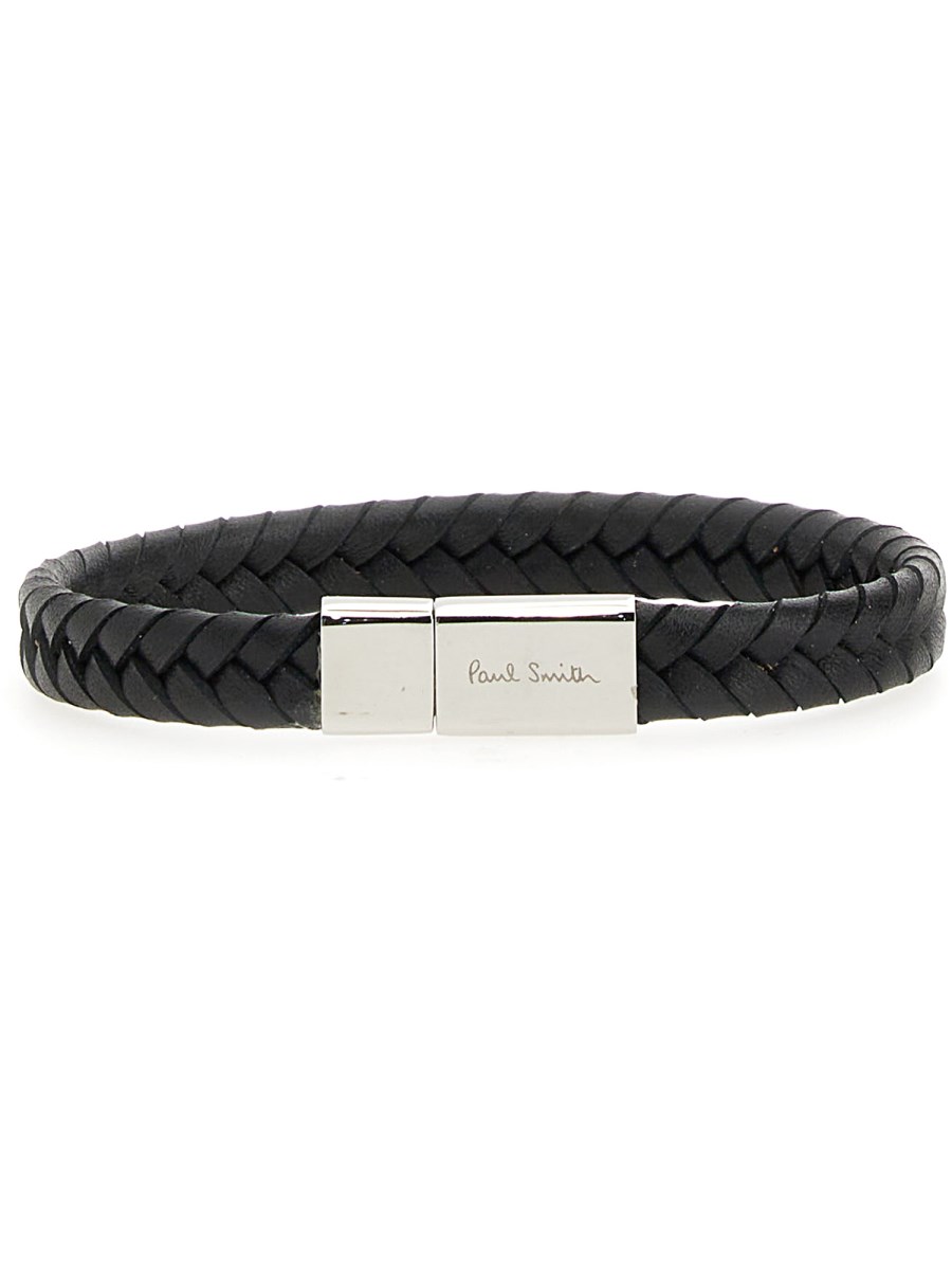 PAUL SMITH BRACCIALE IN PELLE CON LOGO