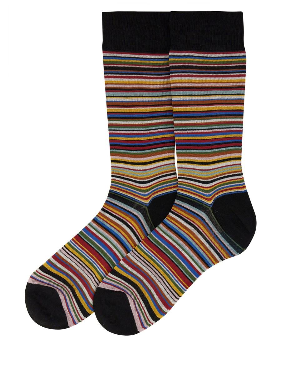 PAUL SMITH CALZINI "STRIPE" IN MISTO SETA