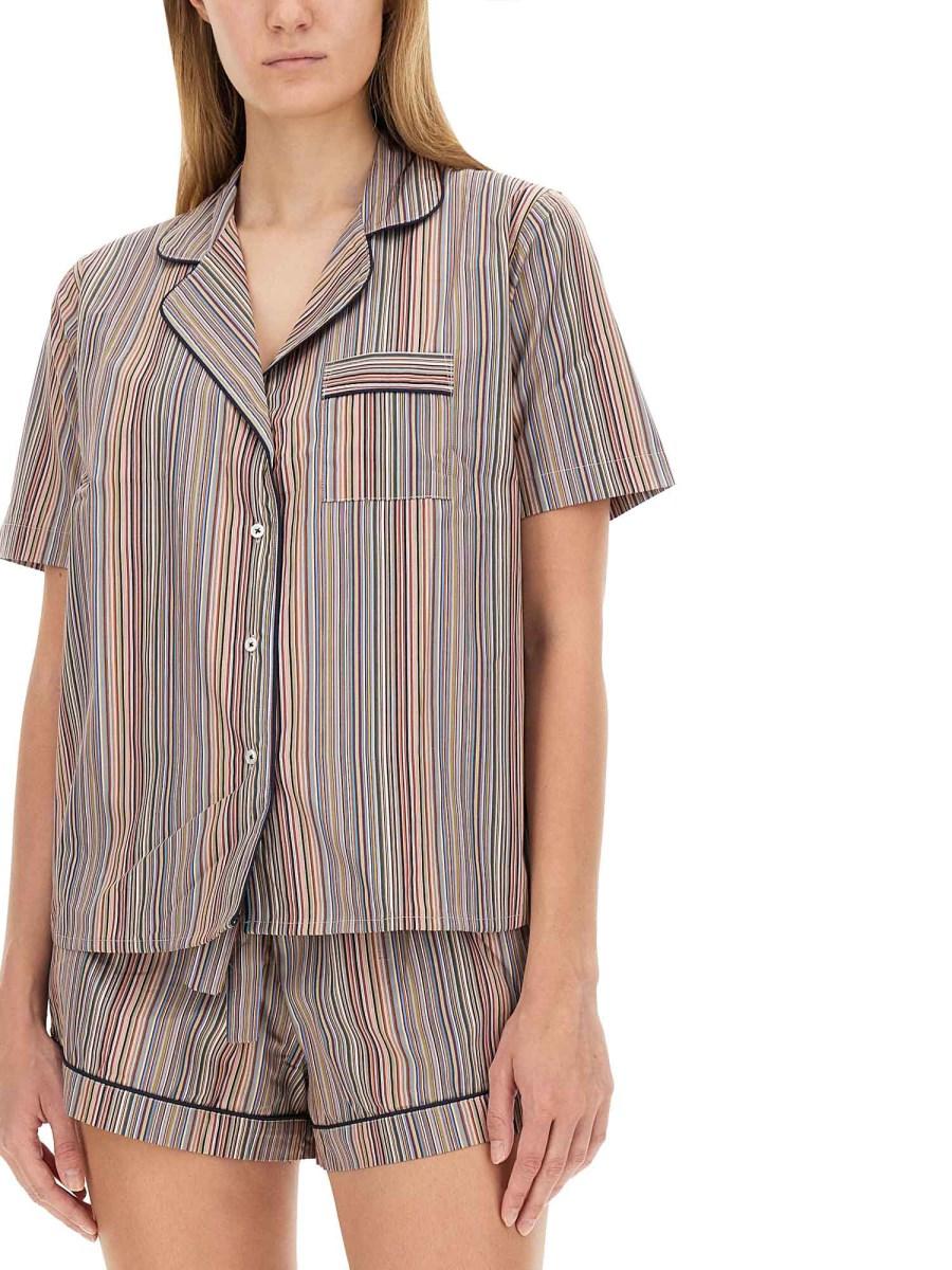 PAUL SMITH CAMICIA DA NOTTE IN COTONE