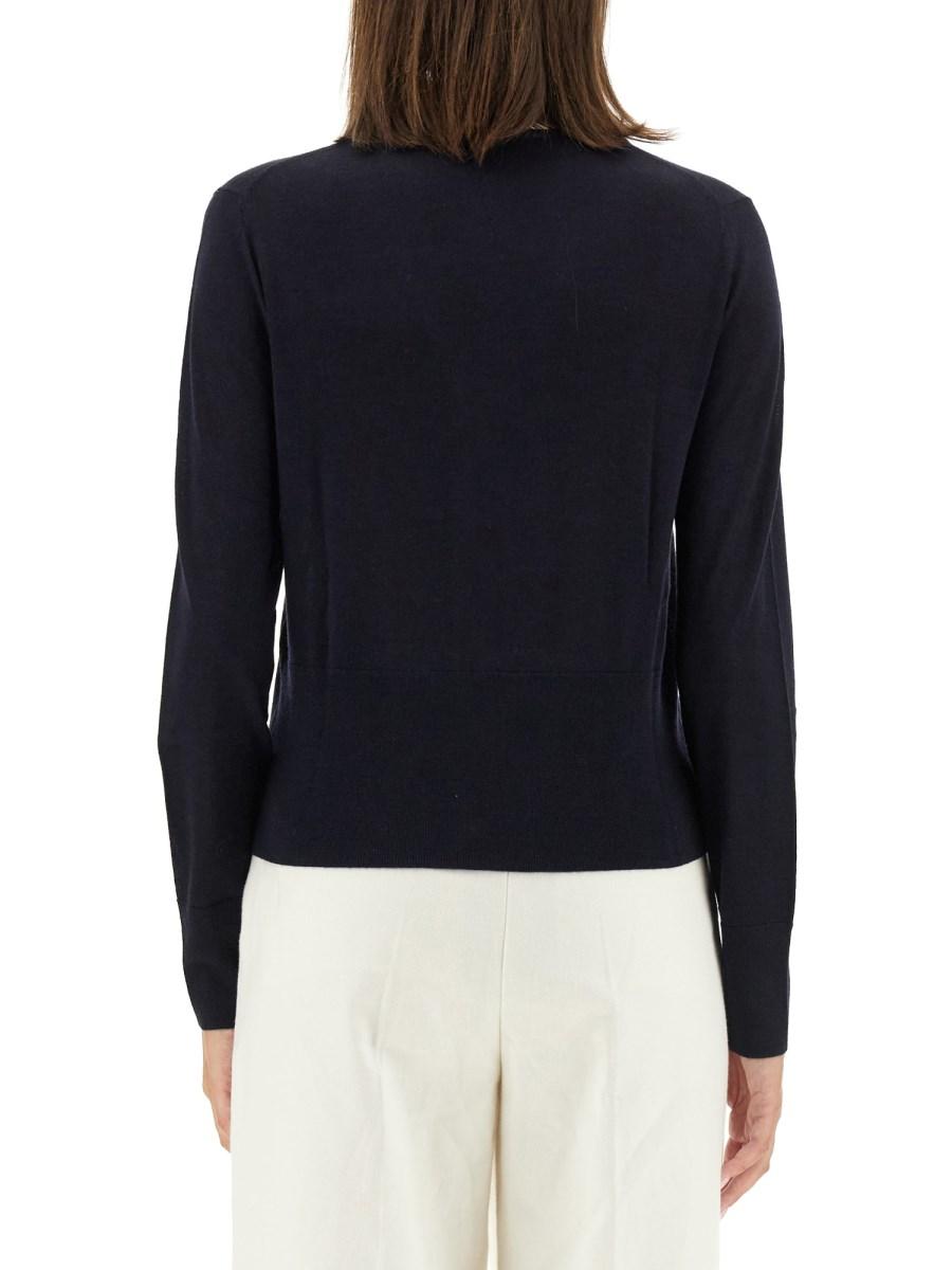PAUL SMITH CARDIGAN IN MISTO LANA CON SCOLLO A V