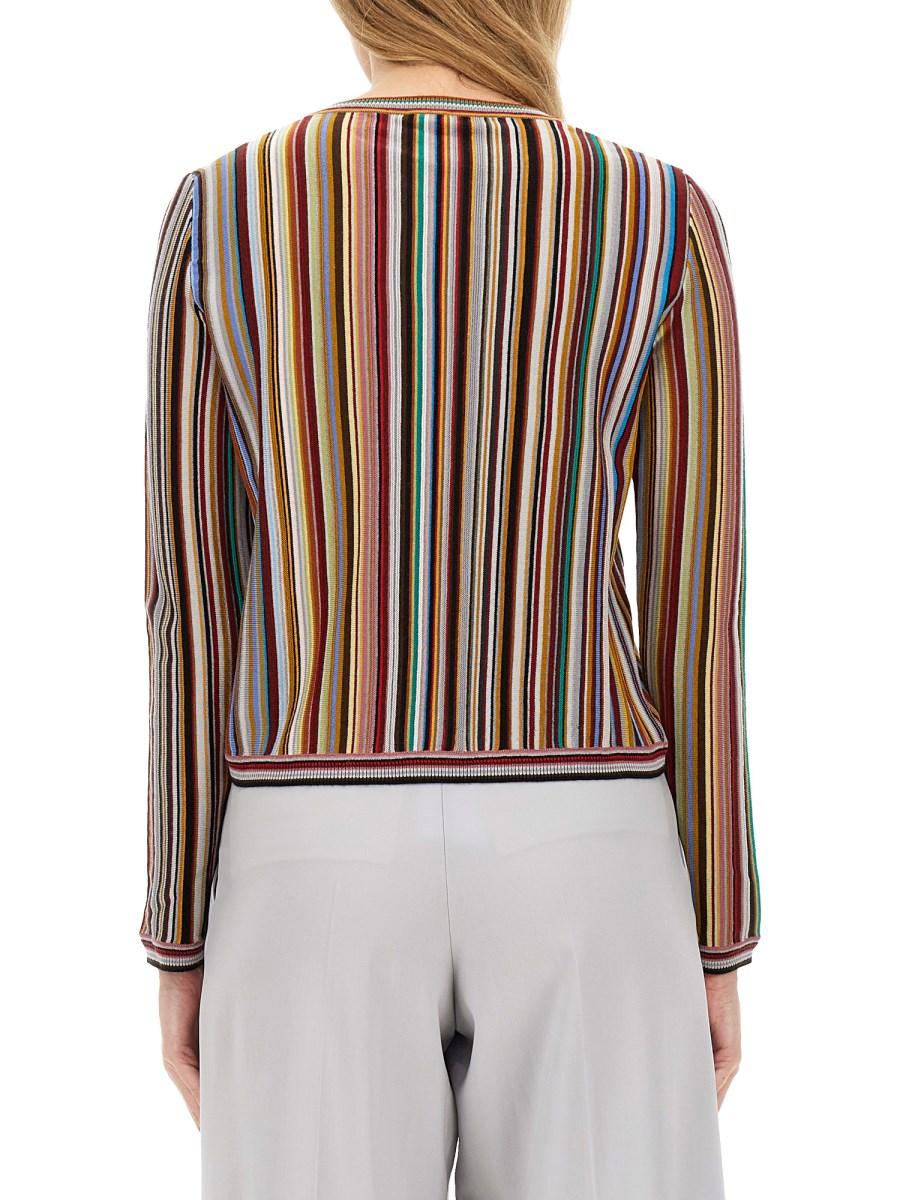 PAUL SMITH CARDIGAN "SIGNATURE STRIPE" IN LANA