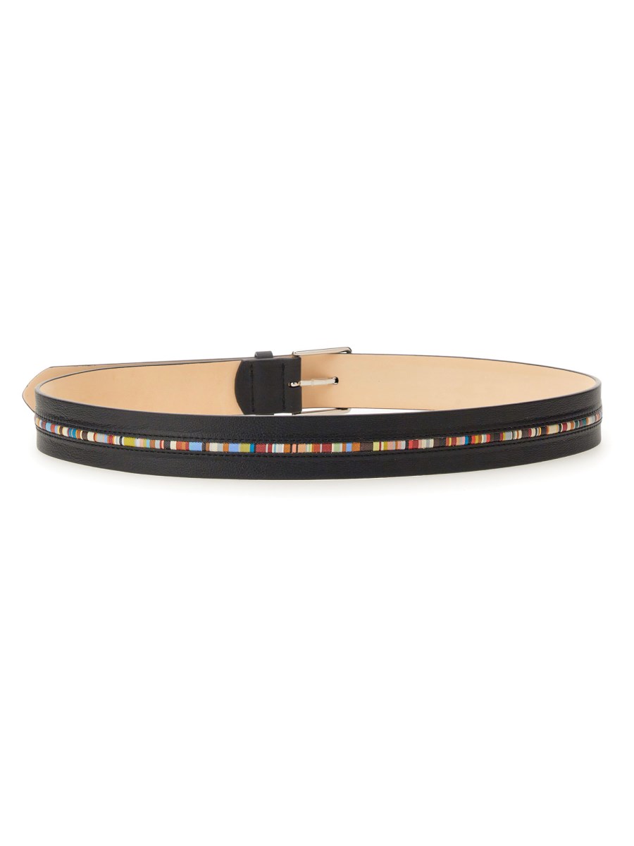 PAUL SMITH CINTURA CON LOGO IN PELLE
