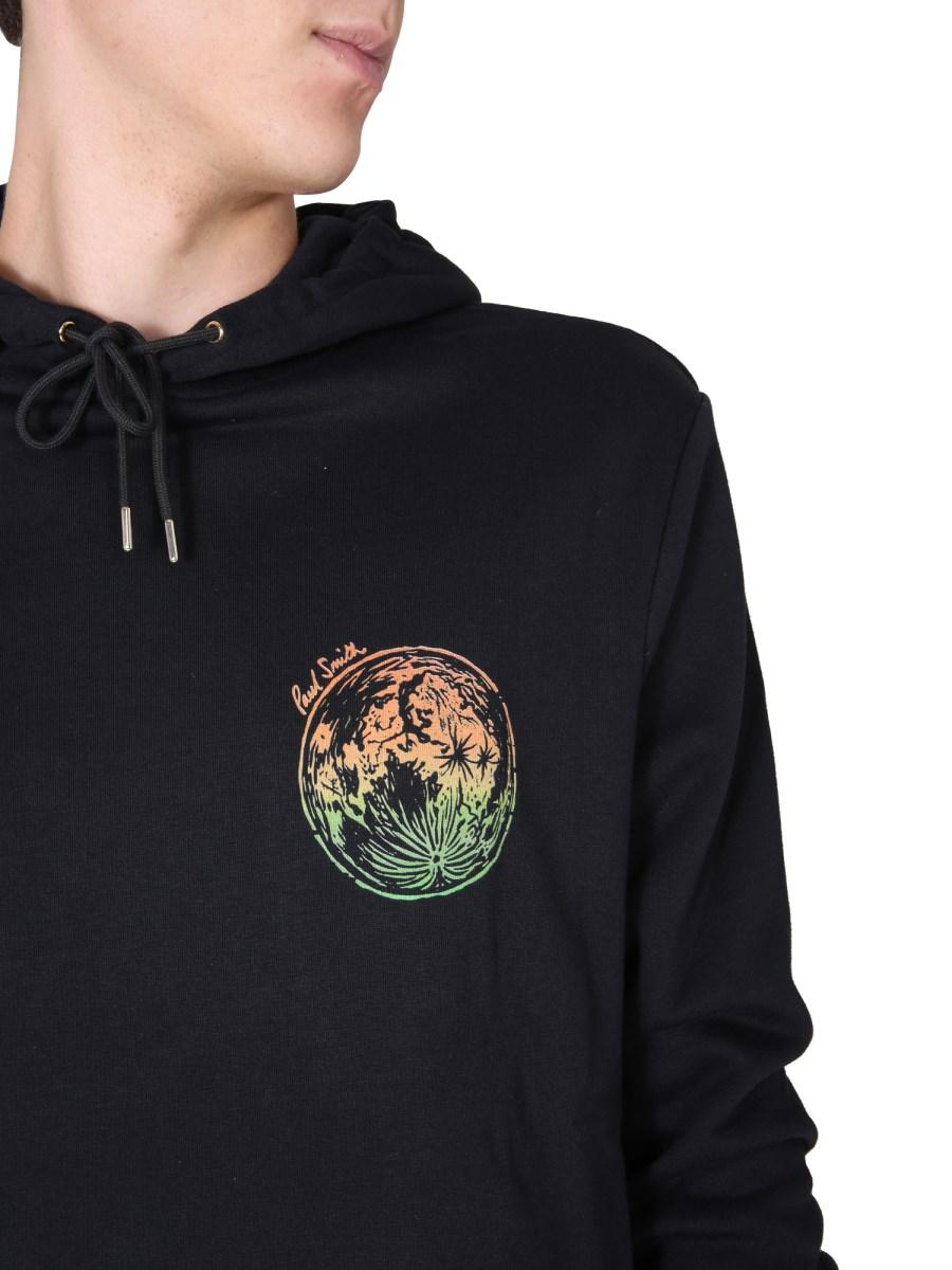 PAUL SMITH FELPA IN COTONE CON CAPPUCCIO