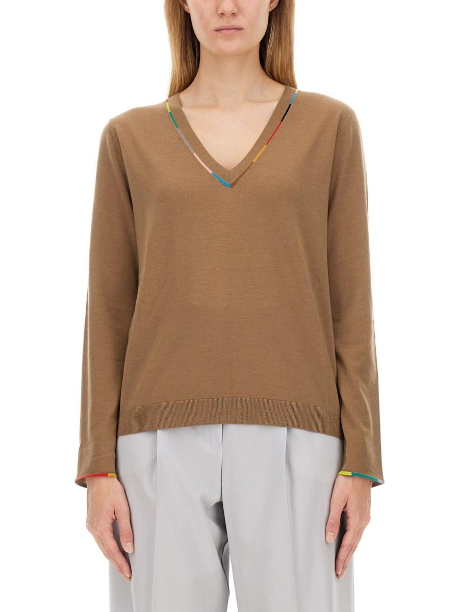 PAUL SMITH MAGLIA IN LANA CON SCOLLO A V