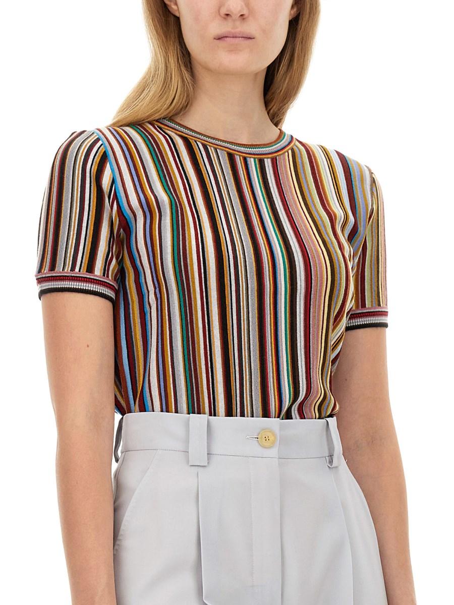 PAUL SMITH MAGLIA SIGNATURE STRIPE IN LANA