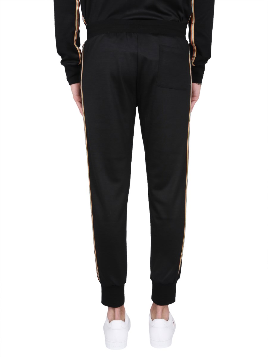 PAUL SMITH PANTALONE JOGGING IN LANA CON LOGO