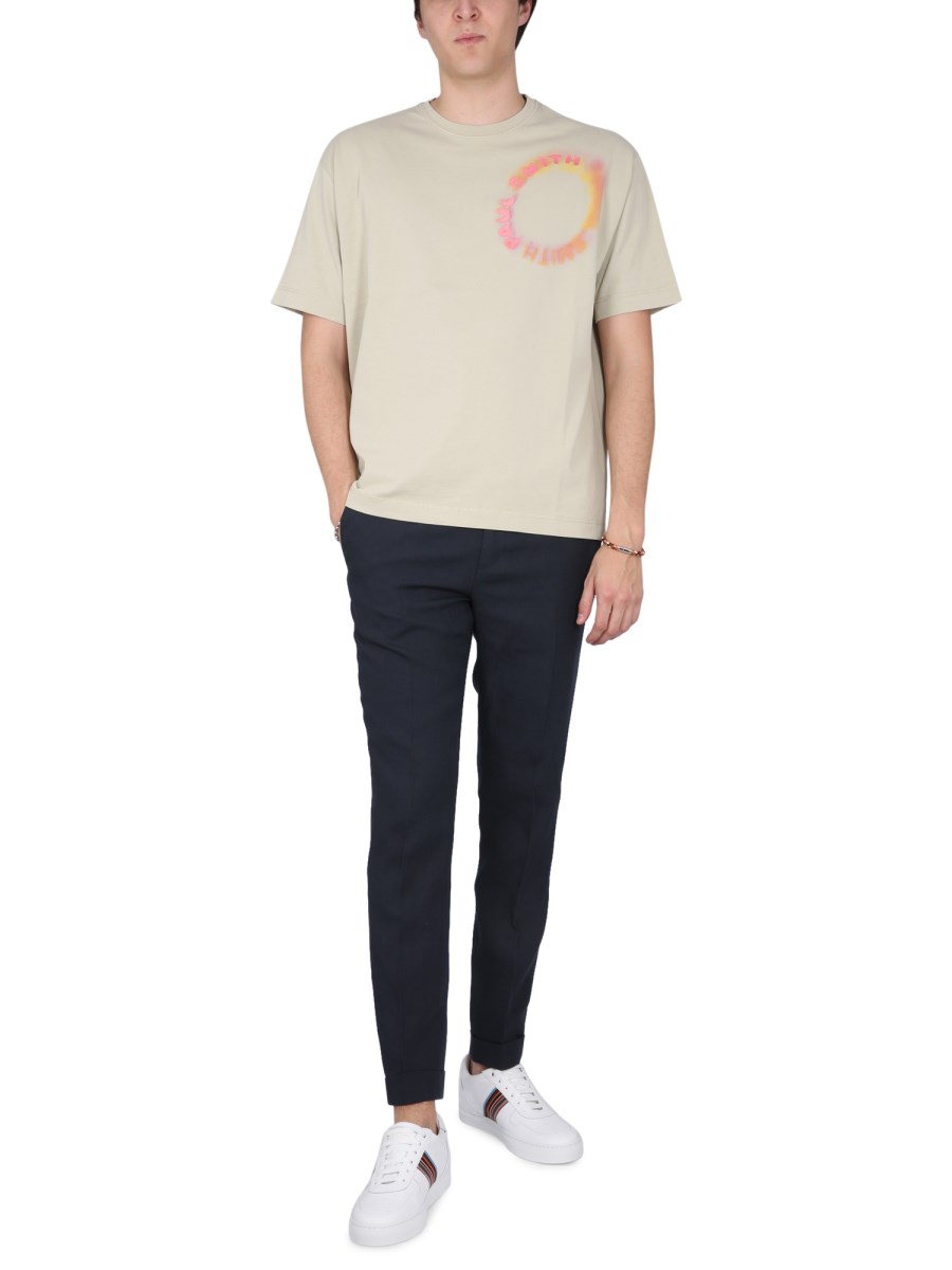 PAUL SMITH PANTALONE REGULAR FIT IN LINO