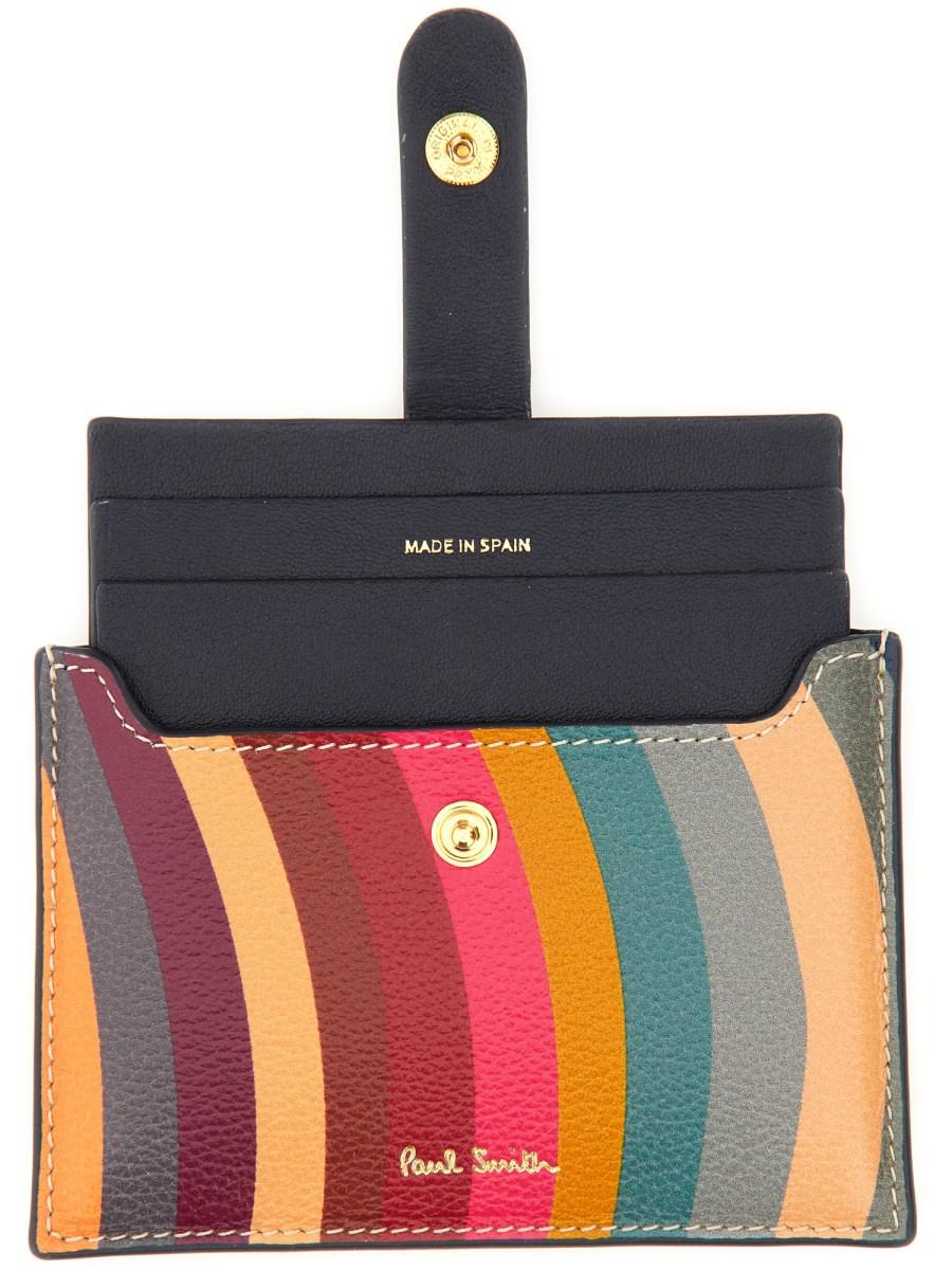 PAUL SMITH PORTA CARTE "SWIRL" IN PELLE