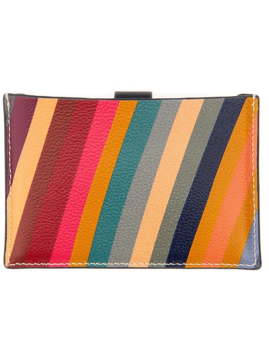 PAUL SMITH PORTA CARTE "SWIRL" IN PELLE