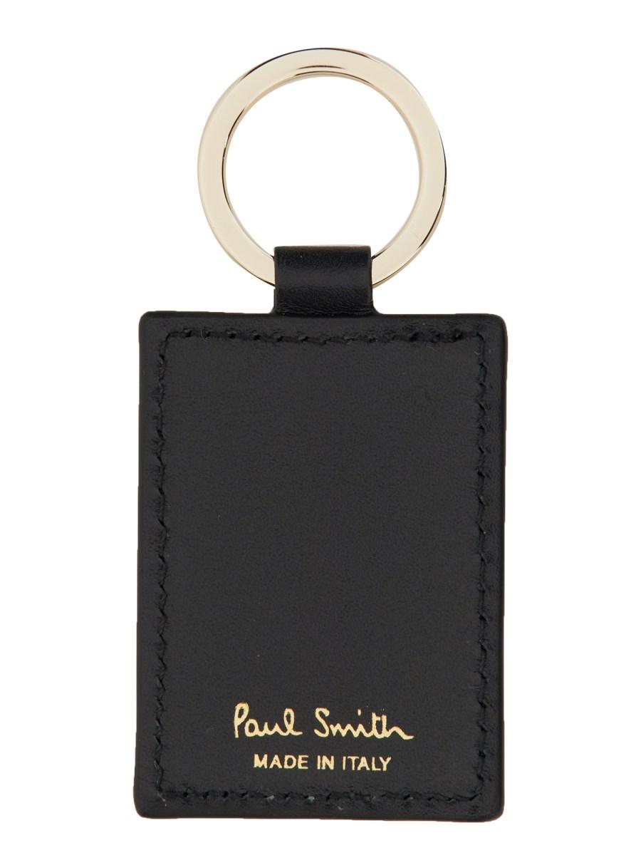 PAUL SMITH PORTACHIAVI IN PELLE A RIGHE CON LOGO