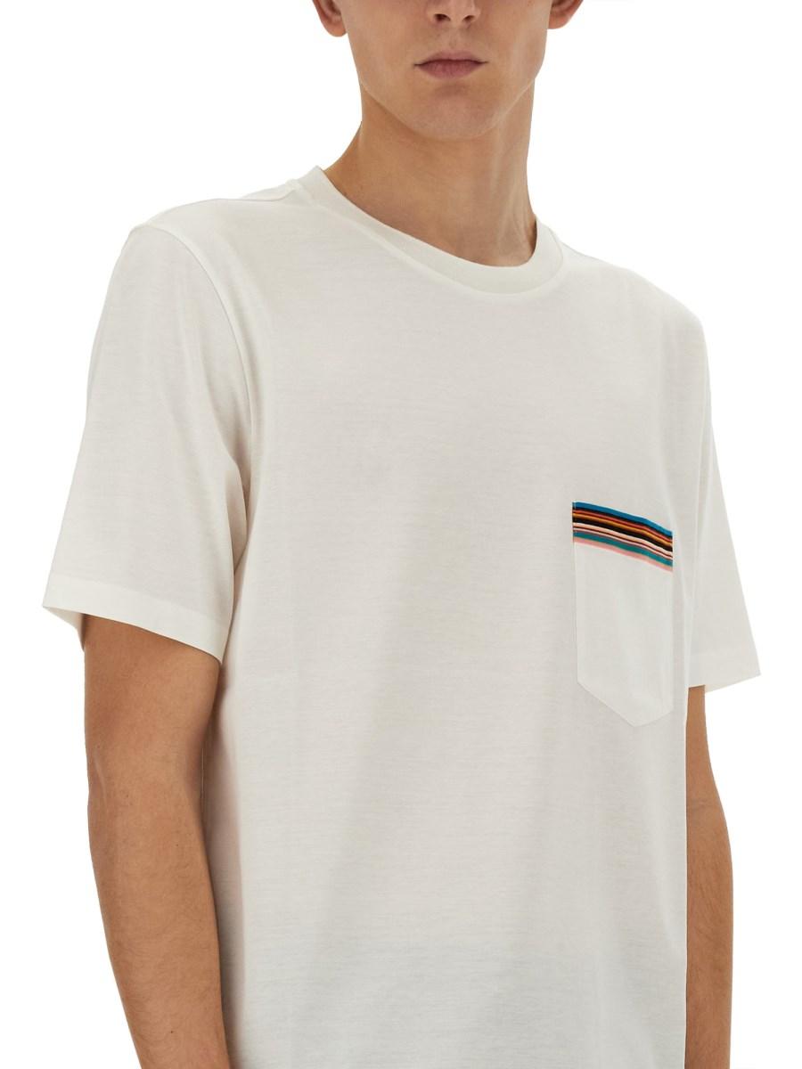 PAUL SMITH T-SHIRT IN JERSEY DI COTONE CON LOGO