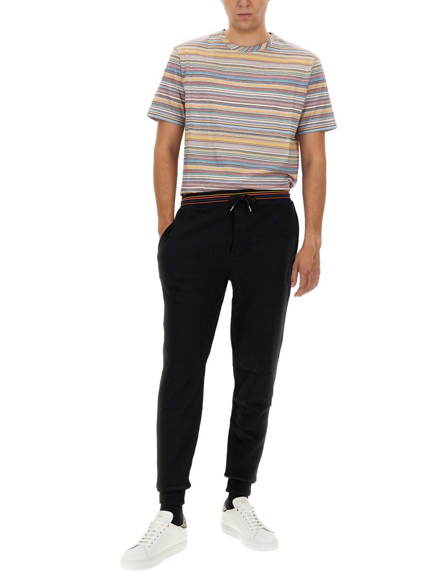 PAUL SMITH T-SHIRT SIGNATURE STRIPE IN COTONE