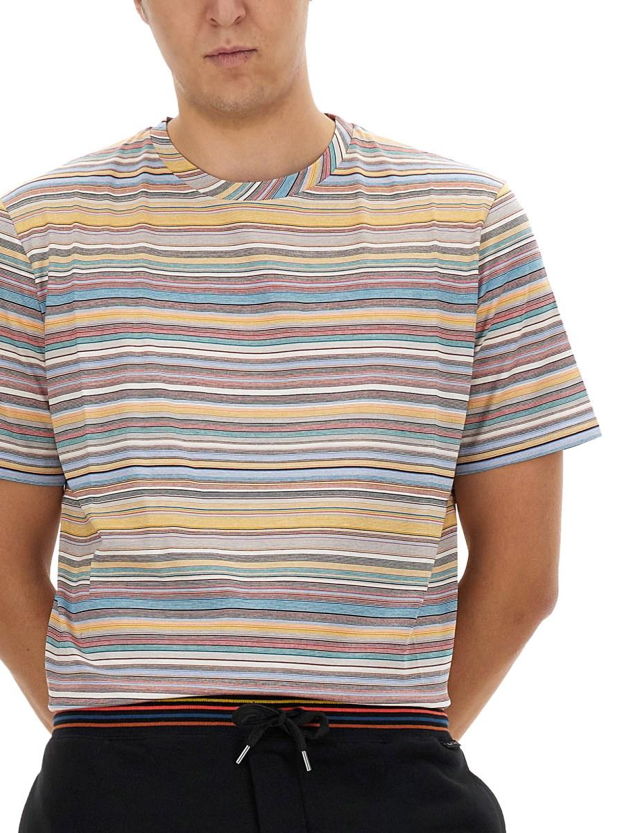 PAUL SMITH T-SHIRT SIGNATURE STRIPE IN COTONE