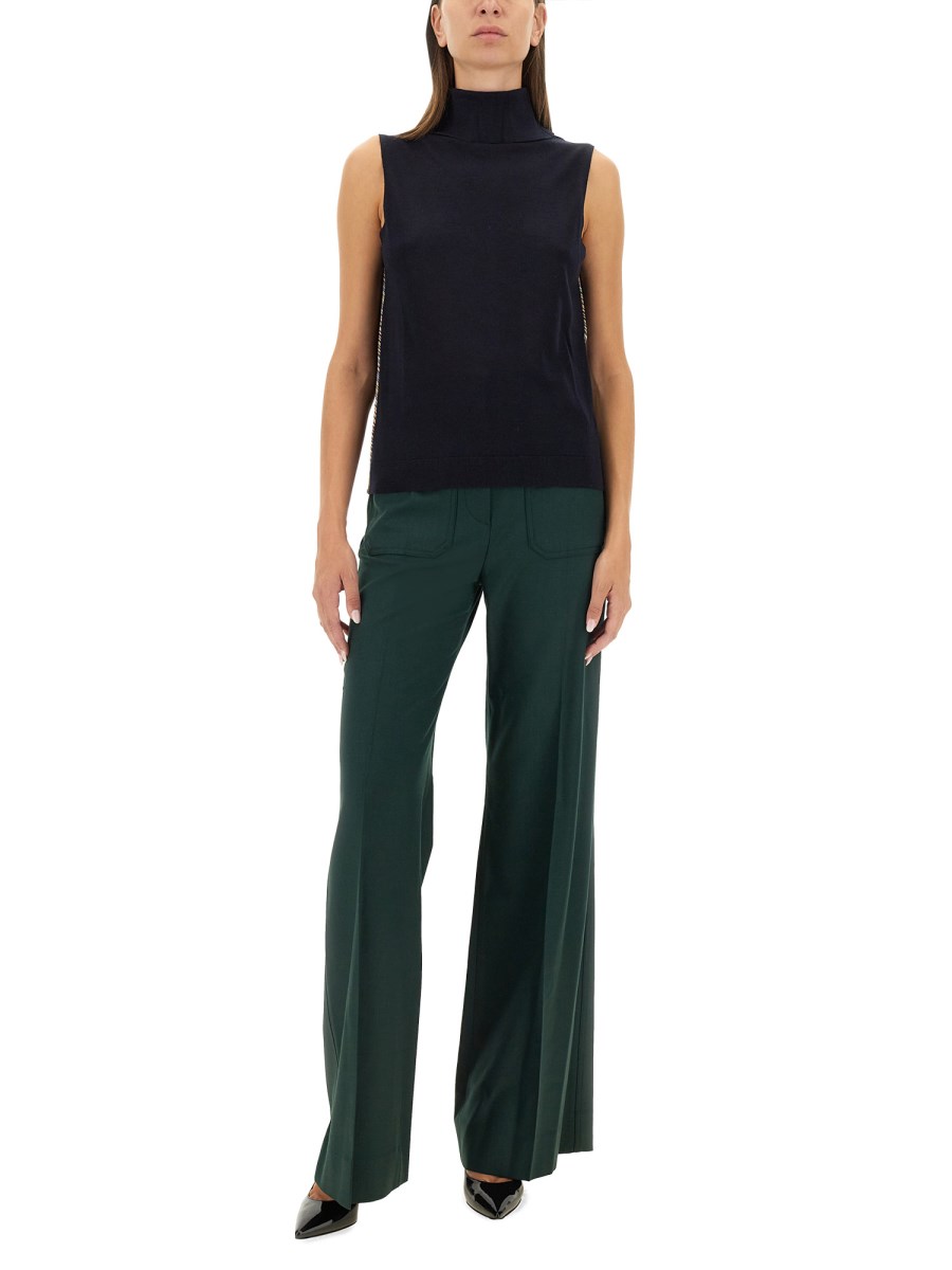 PAUL SMITH TOP IN MISTO LANA CON COLLO ALTO