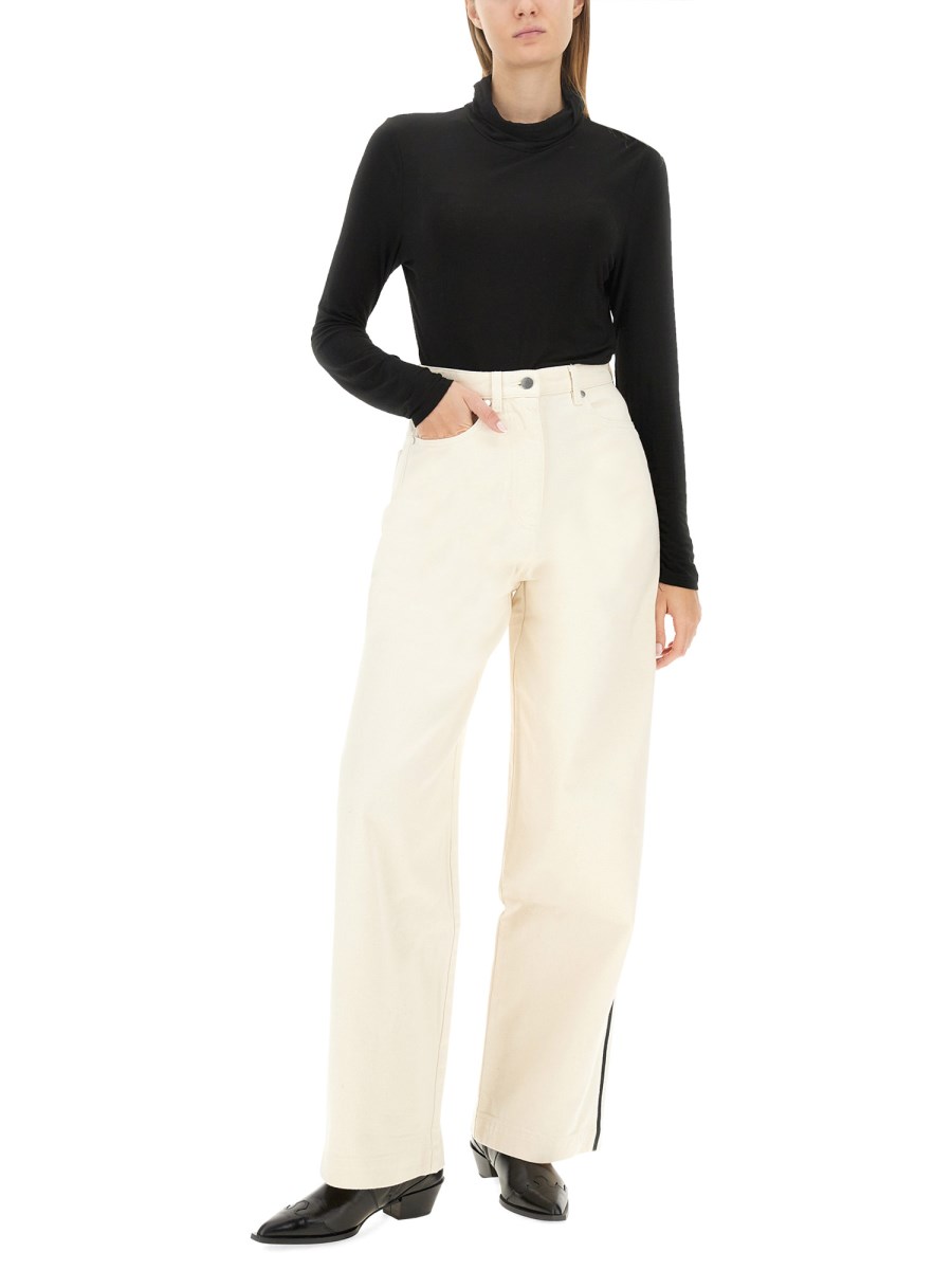 PETER DO JEANS LARGHI IN DENIM DI COTONE