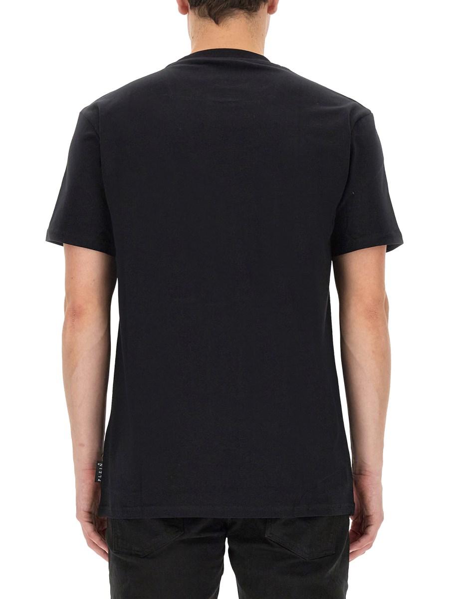 PHILIPP PLEIN T-SHIRT CON LOGO IN JERSEY DI COTONE