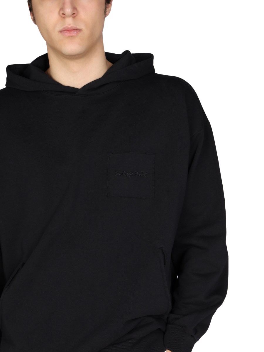 PHILIPPE MODEL FELPA IN COTONE CON RICAMO LOGO