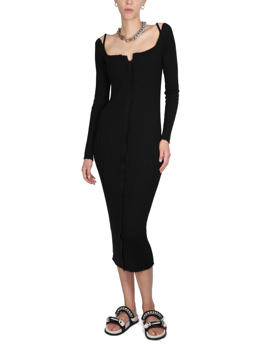 PHILOSOPHY DI LORENZO SERAFINI ABITO MIDI IN LANA