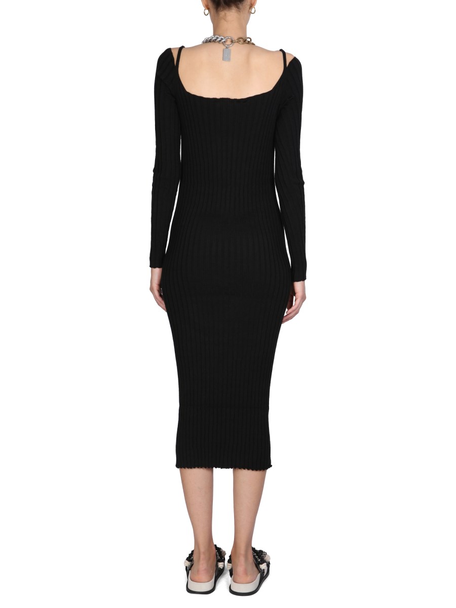 PHILOSOPHY DI LORENZO SERAFINI ABITO MIDI IN LANA