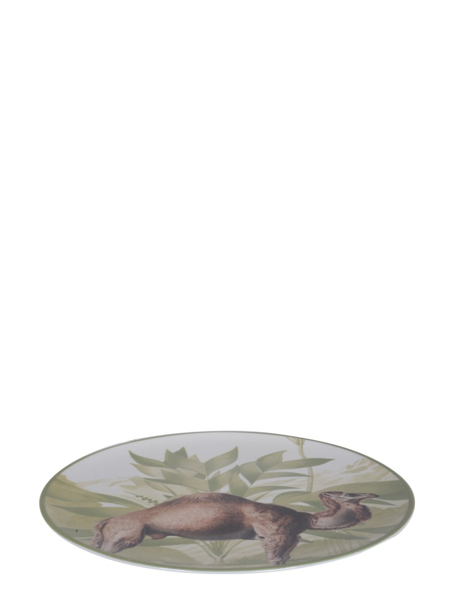 LES-OTTOMANS PIATTO IN CERAMICA CON STAMPA LA MENAGERIE OTTOMANE DROMEDARY