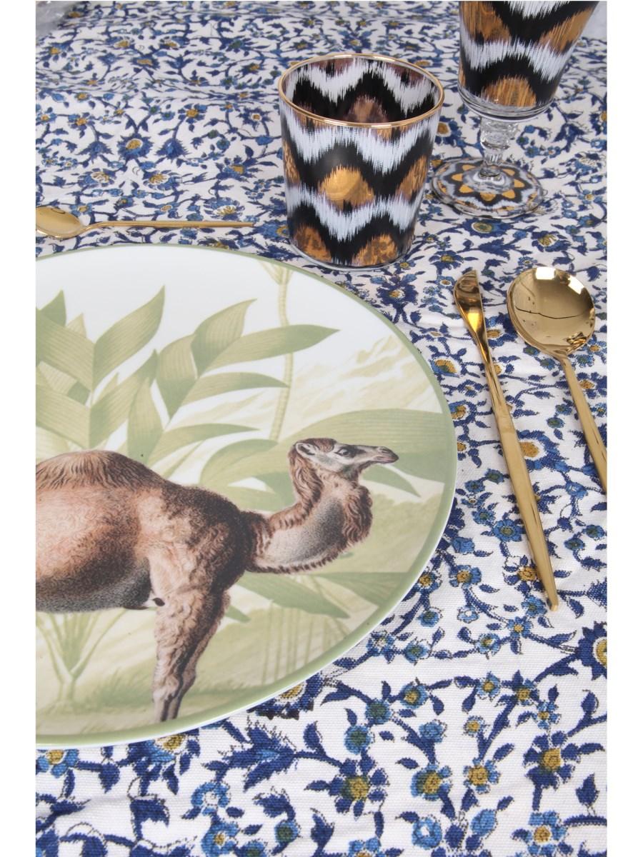 LES-OTTOMANS PIATTO IN CERAMICA CON STAMPA LA MENAGERIE OTTOMANE DROMEDARY
