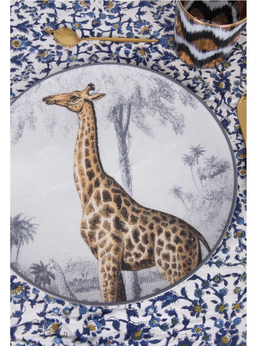 LES-OTTOMANS PIATTO IN CERAMICA CON STAMPA LA MENAGERIE OTTOMANE GIRAFFE